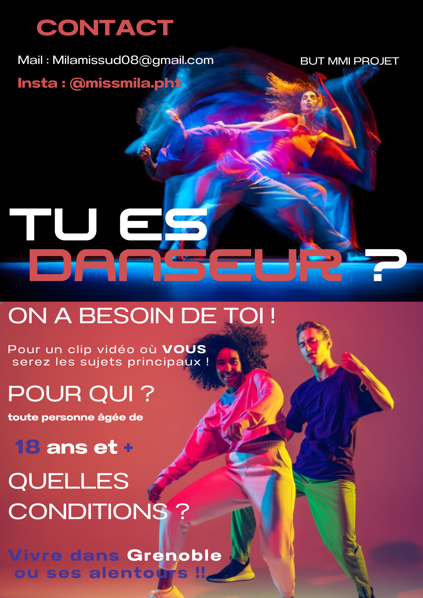 Affiche Casting Danse